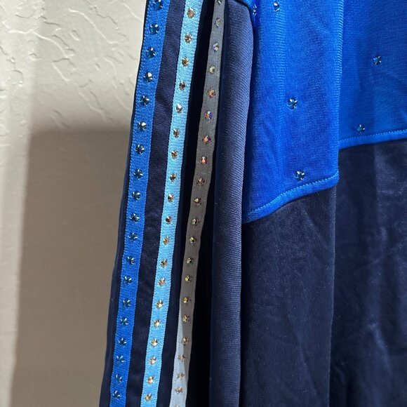 Adidas Originals Navy Blue Rhinestone Track Jacket – Men’s 2XL - Picture 4 of 7